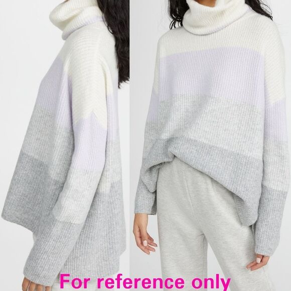 NWT|Splendid Lodge Grey Funnel Neck Sweater, SMALL - Picture 9 of 9